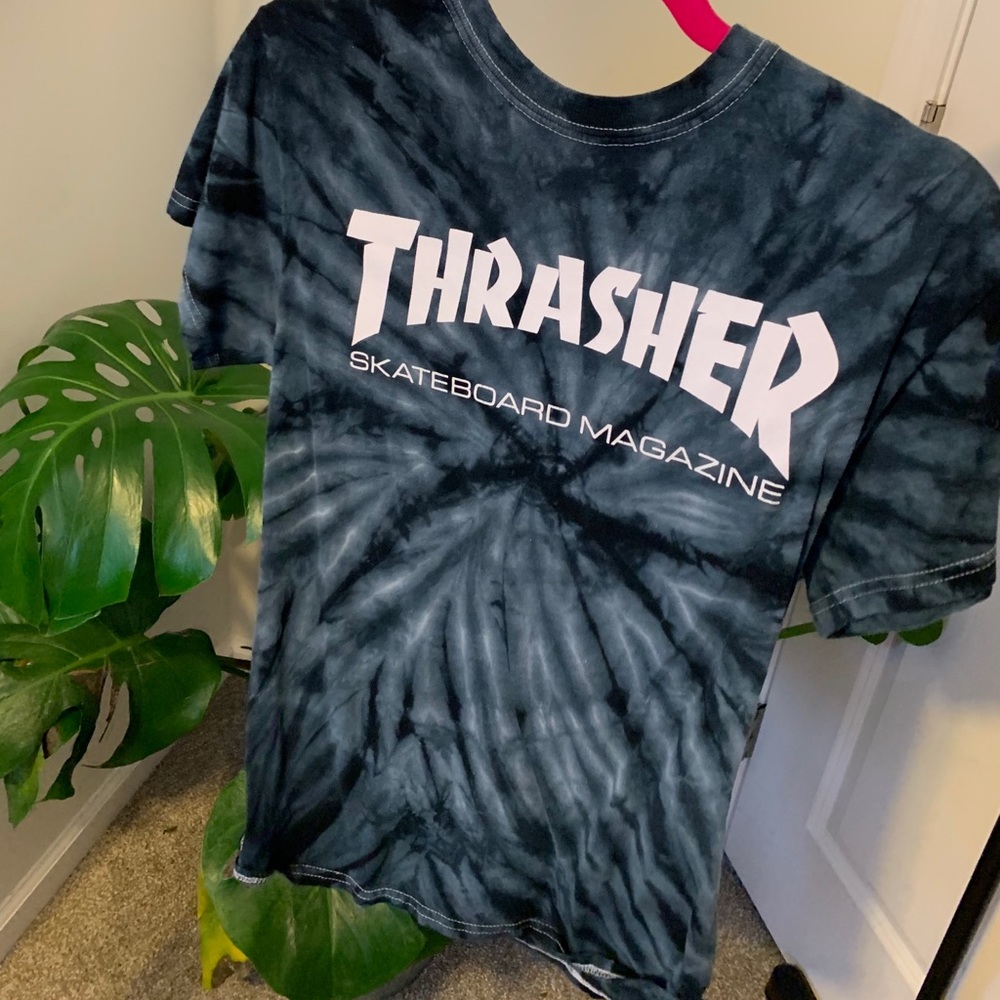 Tie dye thrasher shirt.